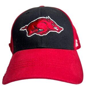 Russell Arkansas Razorbacks Football Logo Red & Black Adjustable Cap Hogs